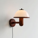 Paddenstoelen Houten Wandlamp – Elegante Eiken Afwerking met Zachte LED Glans
