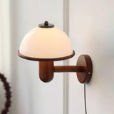 Paddenstoelen Houten Wandlamp – Elegante Eiken Afwerking met Zachte LED Glans