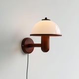 Paddenstoelen Houten Wandlamp – Elegante Eiken Afwerking met Zachte LED Glans