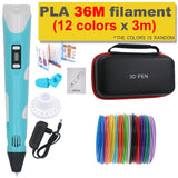 3D-printpen DIY-tekenpen met 200M PLA-filament, cadeau voor kinderen