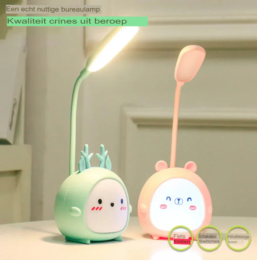 Kinderleeslamp met oogbescherming en USB-nachtlamp - BrightBuddy