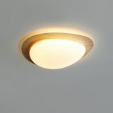 Scandinavische Kiezel Houtnerf Plafondlamp – Natuurlijke Elegant met Zachte LED Glans