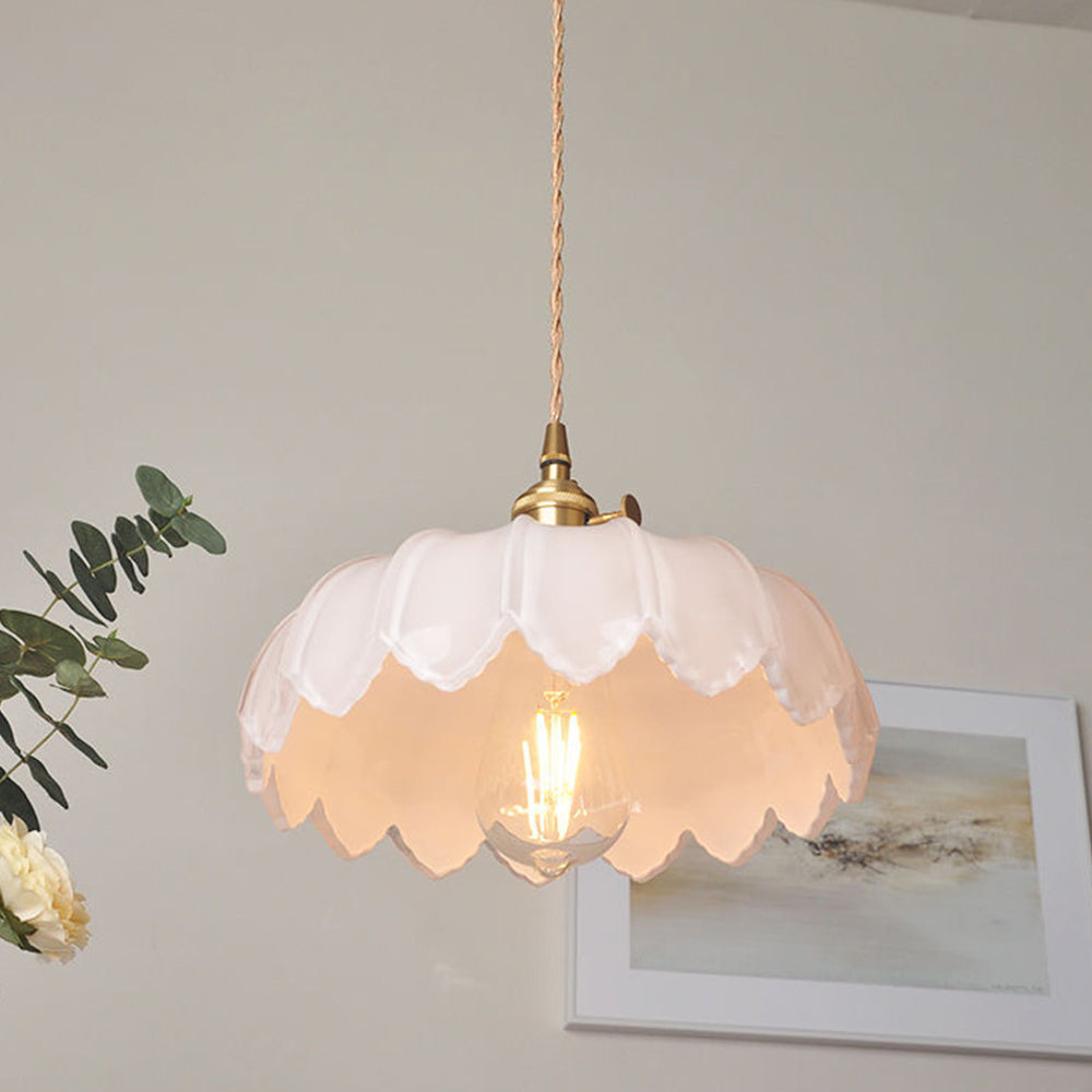 Bubble Glass Hanglamp – Elegante Transparante Glas & Koper Hanglamp