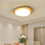 Scandinavische Kiezel Houtnerf Plafondlamp – Natuurlijke Elegant met Zachte LED Glans