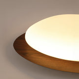 Scandinavische Kiezel Houtnerf Plafondlamp – Natuurlijke Elegant met Zachte LED Glans