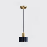 Japanse Cilinder Hanglamp – Minimalistische Messing & Houten LED Hanglamp