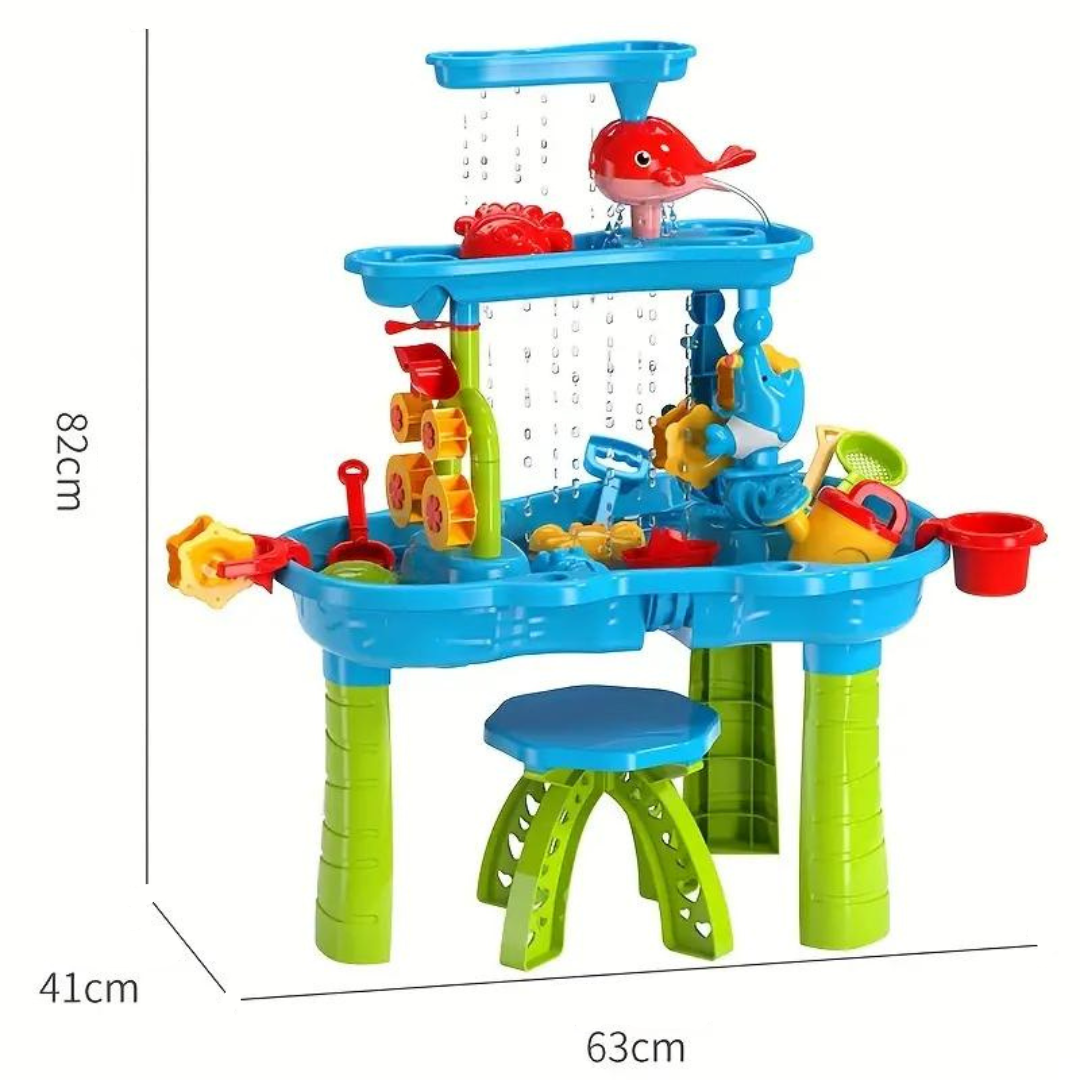 SplashTower - 3-laagse zand- en watertafel voor kinderen
