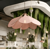 Hanglamp van Stof met Vintage Bloemmotief voor Woonkamer en Eetkamer