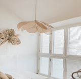 Vintage LED Plafondlamp met Bloemenstof voor Elegante Woonkamer