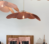Vintage LED Plafondlamp met Bloemenstof voor Elegante Woonkamer