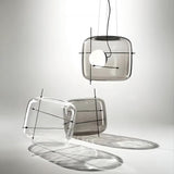 Plot Glazen Hanglamp – Zachte Verspreide Gloed met Modern Geventileerd Ontwerp