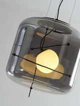 Plot Glazen Hanglamp – Zachte Verspreide Glans met Modern Geventileerd Ontwerp