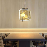 Plot Glazen Hanglamp – Zachte Verspreide Glans met Modern Geventileerd Ontwerp