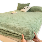 Premium Pluche Winter Hoeslaken – Antislip Comfort, Ademend, Extra Dik en Zacht Hoeslaken