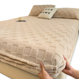 Premium Pluche Winter Hoeslaken – Antislip Comfort, Ademend, Extra Dik en Zacht Hoeslaken