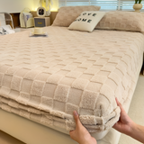 Premium Pluche Winter Hoeslaken – Antislip Comfort, Ademend, Extra Dik en Zacht Hoeslaken
