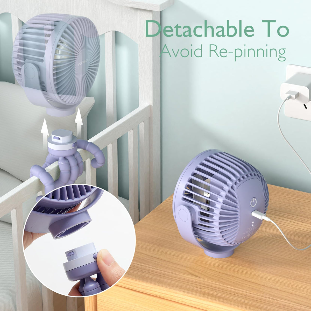 USB Oplaadbare Handheld Koelventilator voor Reizen