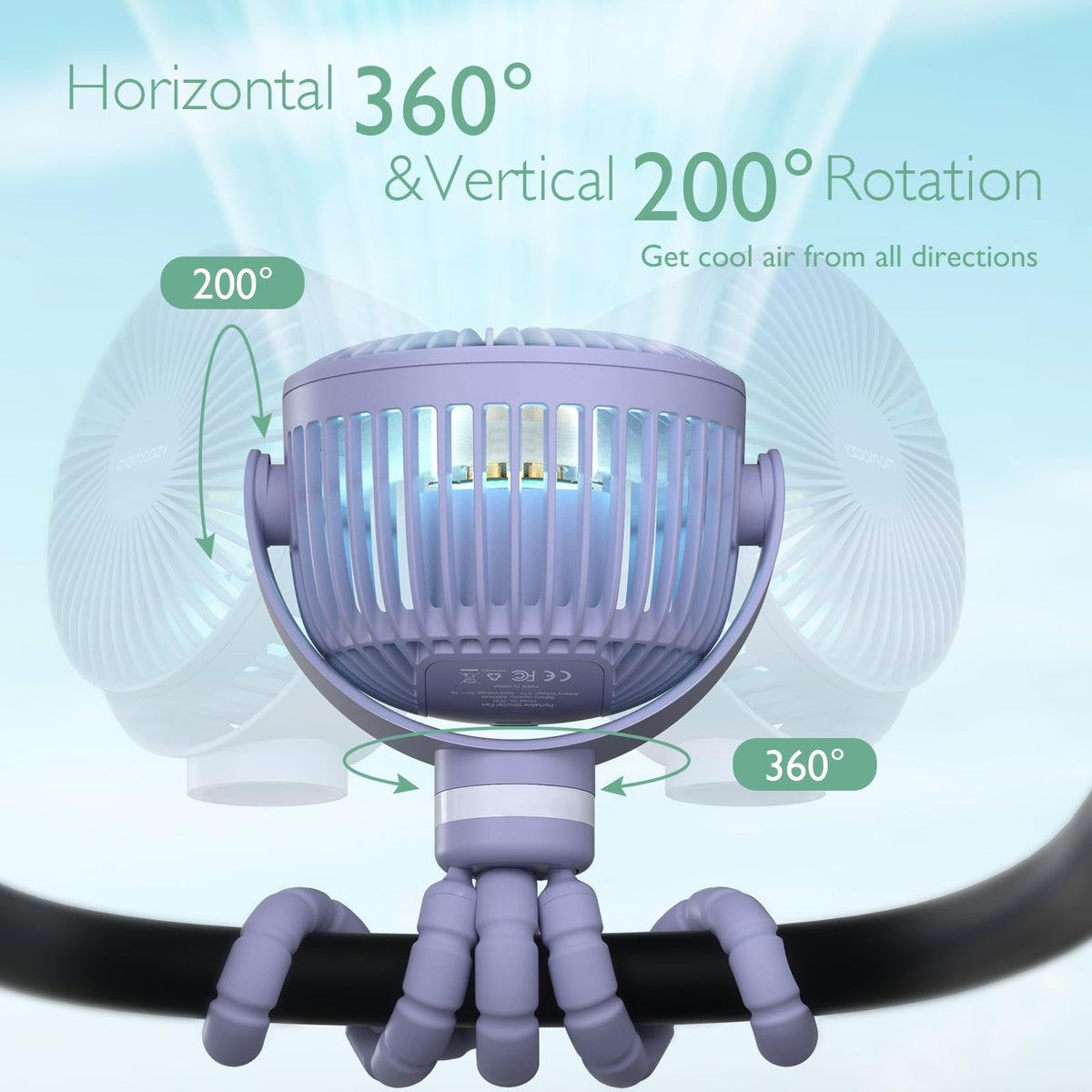 USB Oplaadbare Handheld Koelventilator voor Reizen
