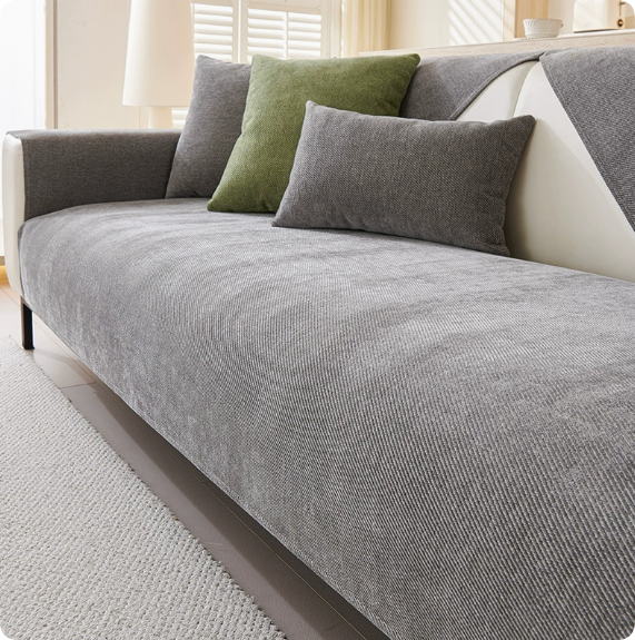 Chenille-bankbeschermers met visgraatstructuur – VeluraShield