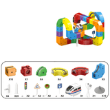 RAILBUILD – 3D-treinenbouwset voor kinderen met oplaadbare locomotief