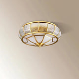 Ronde Textuur Glas Plafondlamp – Tijdloze Elegantie met Zachte Verlichting
