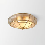 Ronde Textuur Glas Plafondlamp – Tijdloze Elegantie met Zachte Verlichting