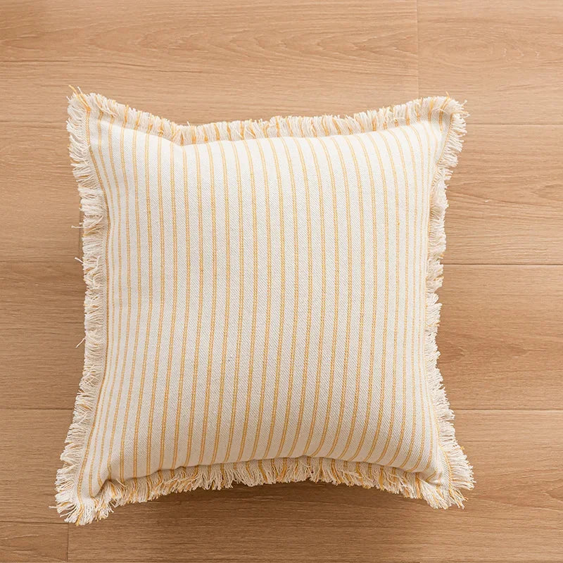 Jacquard Kussenhoes met Franjes – Tijdloos en Comfortabel