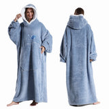 CozyHaven XXL Kapuzendecke | Zachte Sherpa Draagbare Deken met Mouwen & Zak | 140 cm | Unisex Winter Knuffeldeken