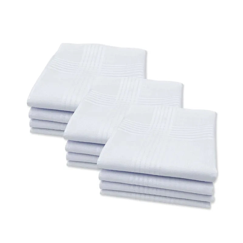 3Pcs Mannen Vrouwen 100% Katoen Zakdoeken