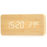 Sandsberg Digitale Houten Wecker | LED-Display | Modern Design | Stilvol | Milieuvriendelijk