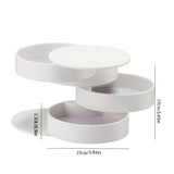 Velvira Sieradenbox draaibaar | 5 Etages met deksel | Stofdicht & Compact | Voor sieraden, haaraccessoires & make-up