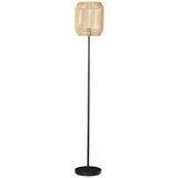 Moderne Staande Vloerlamp – Handgeweven Papieren Lampenkap – E27 Fitting – 164 cm – Voor Woonkamer & Slaapkamer
