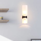 Elegante wandlamp met rookglas en gouden afwerking – dubbele lichtbron