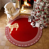 CosyLuxe | Kerstboom Tapijt | Rond & Antislip | 40–120 cm | Wasbare Flanellen Ondergrond voor Boom, Woonkamer & Decoratie