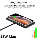 Voltigo Draadloos Oplaadpad | 15W Snellader | Antislip & Ultra-Dun | Compatibel met iPhone & Samsung