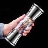 2-in-1 Specerijenmolen SPICURA DuoMill | RVS Dubbele Molen voor Zout & Peper | Handmatig & Stijlvol