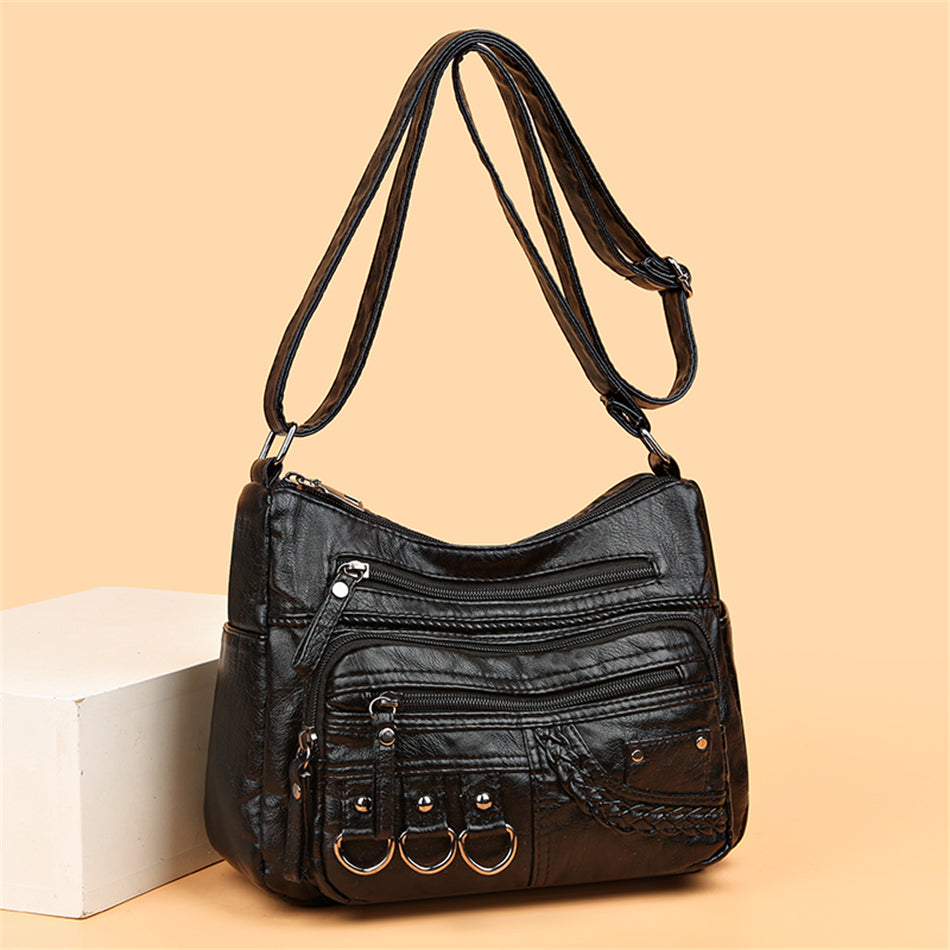 Vintage Leren Dameshandtas – Isabella