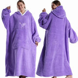 CozyHaven XXL Kapuzendecke | Zachte Sherpa Draagbare Deken met Mouwen & Zak | 140 cm | Unisex Winter Knuffeldeken