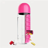 VitaBottle - Draagbare waterfles met ingebouwde pillendoos.