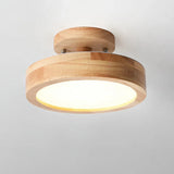 Moderne LED plafondlamp van hout
