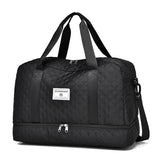 Raumio TravelFlex Lichte Reisetas met Ruitpatroon | Grote Sport- & Weekendtas met Schoenenvak & Vochtvak | Handbagagegeschikt & Opvouwbaar