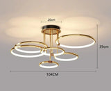 Moderne LED-hanglamp met ringen – plafondlamp met geometrische vorm