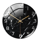 Stijlvolle Wandklok met Marmerstructuur – MarbleTime
