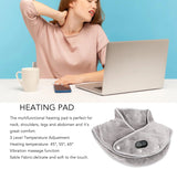 ThermoLiva Warmte Nek- & Schoudermassagekussen | USB-verwarmingskussen met Vibratie | 3 Temperatuurinstellingen & Timer | Zachte Pluche