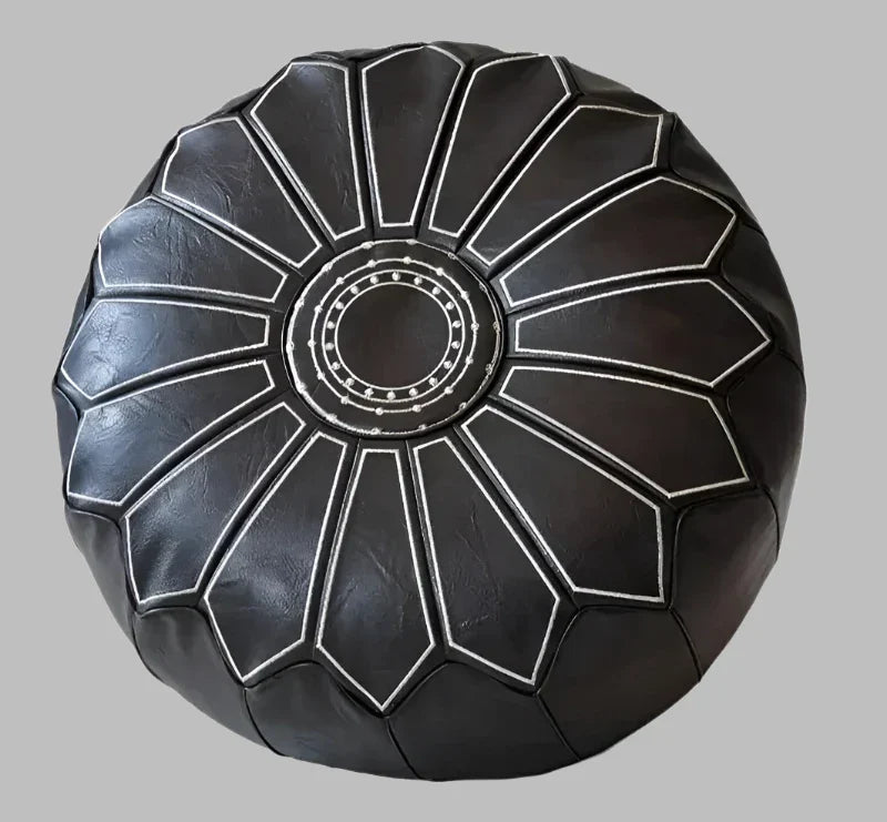 Luxe Leren Poef – Comfort en Design