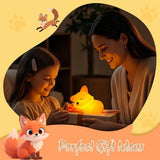Fuchs Nachtlicht van Silikon | Oplaadbaar, dimbaar & met Timer | Schattig cadeau-idee voor kinderen & volwassenen
