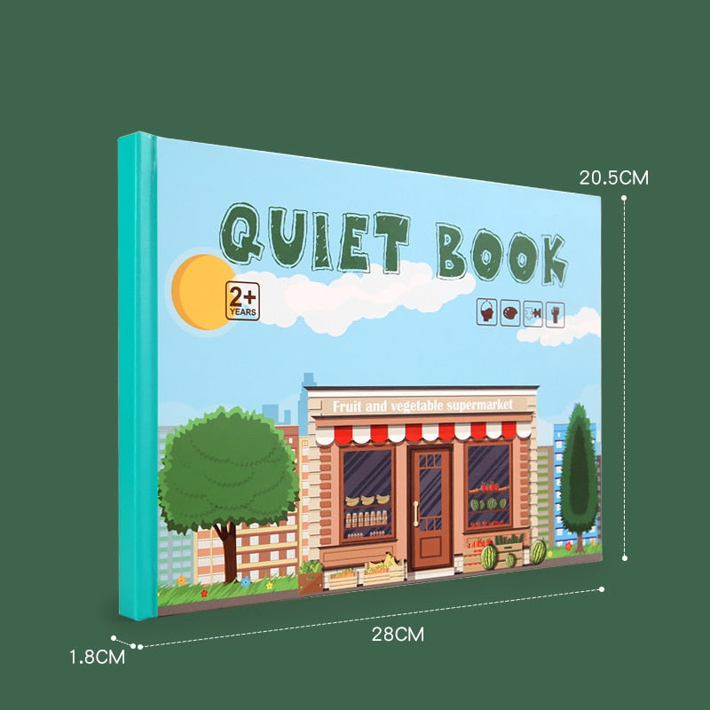 Interactief Peuter Leerboek met Klittenband Oefeningen en Opbergtas