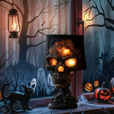 Gotische Tafel lamp SkullFire | Halloween schedel decoratie | LED Ambient Light | 20 x 11 x 11 cm