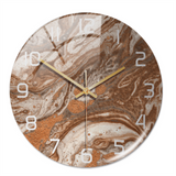 Stijlvolle Wandklok met Marmerstructuur – MarbleTime