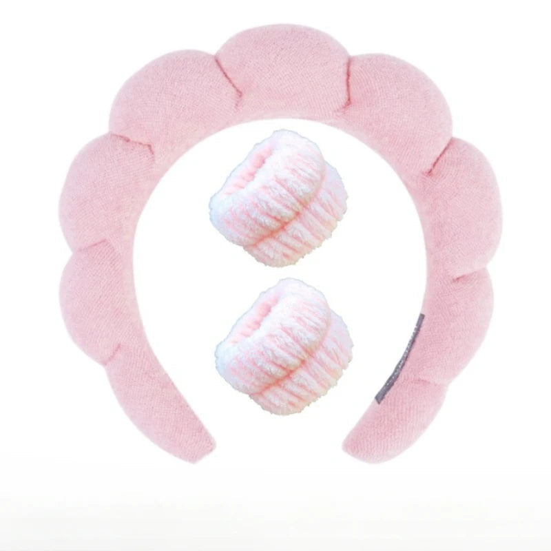 Plüsch Spa Hoofdband & Polsband Set - Fluffiea